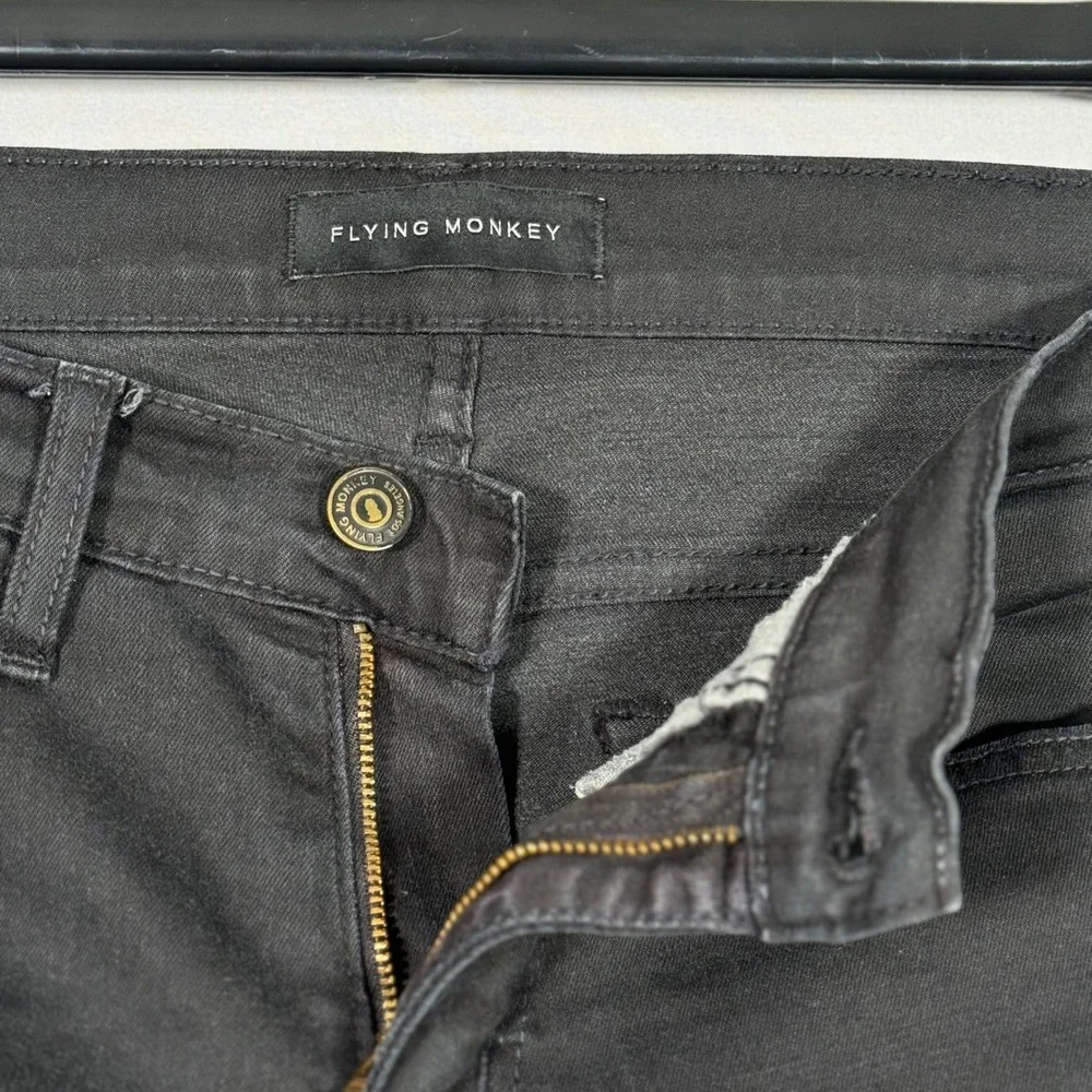 Flying Monkey High Rise Ankle Skinny Jeans‎ Size 27 Black Denim Pants - Picture 3 of 13